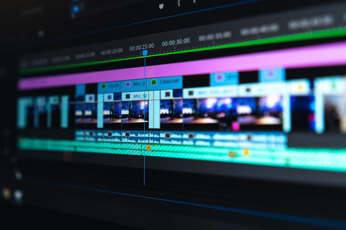 Video edit timeline in progress